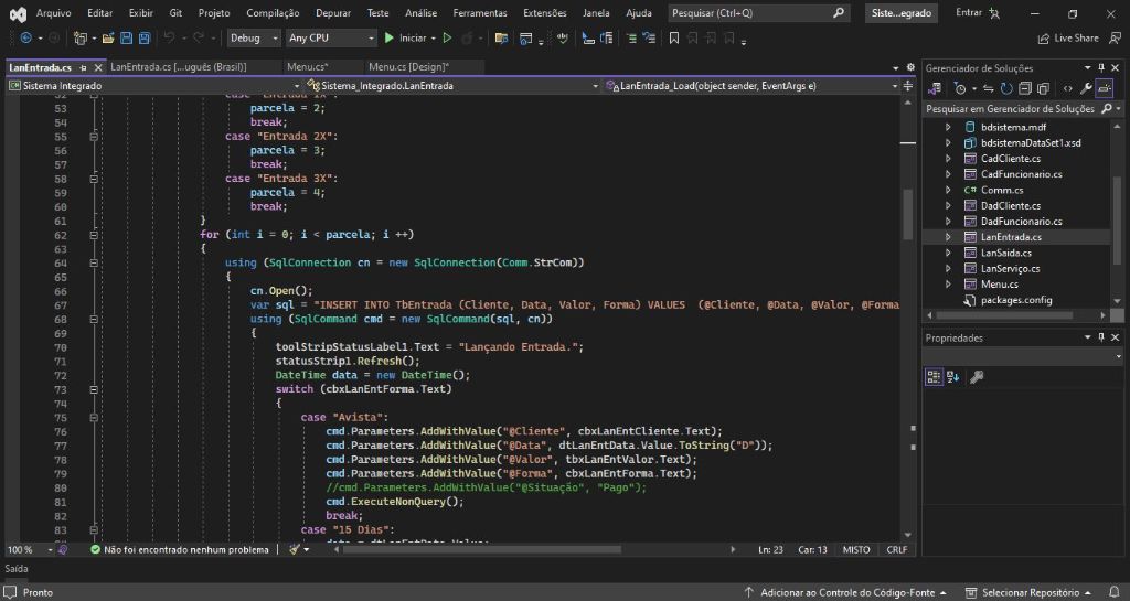 Visual Studio C# Sistema